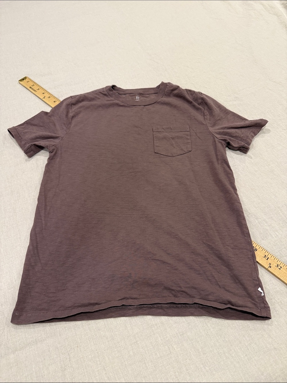 GAP kids Short Sleeve Pocket Tee - Plum Brown size XL